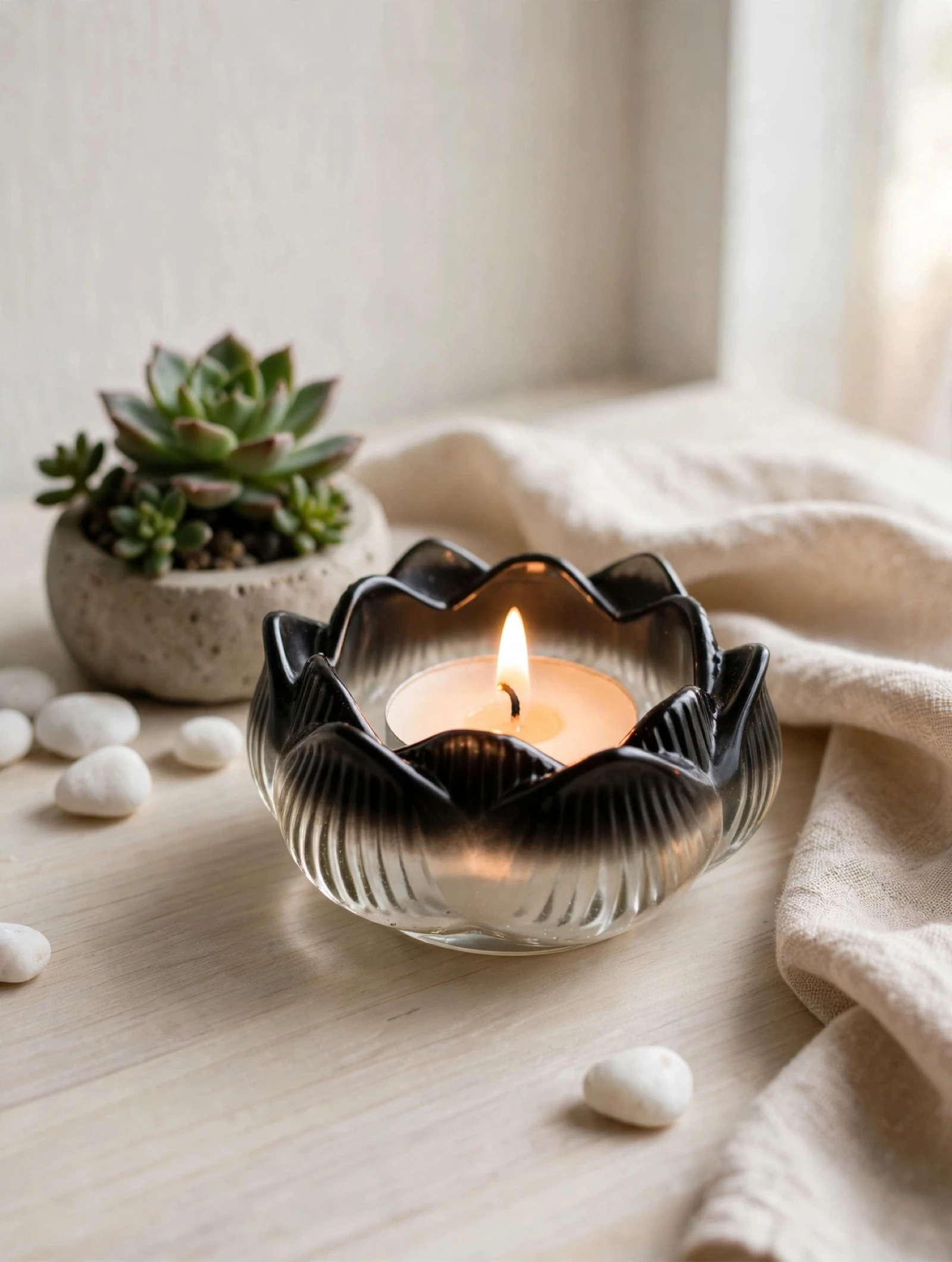 Bougeoir fleur 